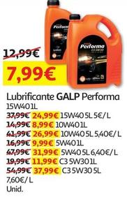 Oferta de Galp - Lubrificante Performa 15W40 por 7,99€ em Auchan