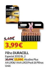 Oferta de Duracell - Pilha por 3,99€ em Auchan