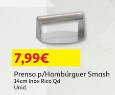 Oferta de Prensa P/hambúrguer Smash por 7,99€ em Auchan