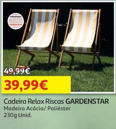 Oferta de Gardenstar - Cadeira Relax Riscas por 39,99€ em Auchan