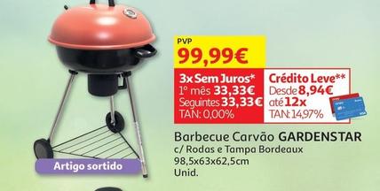 Oferta de Gardenstar - Barbecue Carvao por 99,99€ em Auchan
