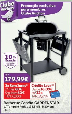 Oferta de Gardenstar - Barbecue Carvão por 179,99€ em Auchan