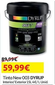 Oferta de Dyrup - Tinta New 003 por 59,99€ em Auchan