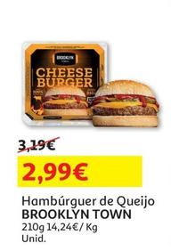 Oferta de Brooklyn Town - Hambúrguer De Queijo por 2,99€ em Auchan