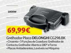 Oferta de Delonghi - Grelhador Placa CG298.BK por 69,99€ em Auchan