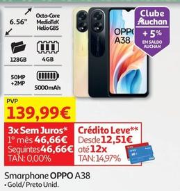 Oferta de Oppo - Smartphone A38 por 139,99€ em Auchan