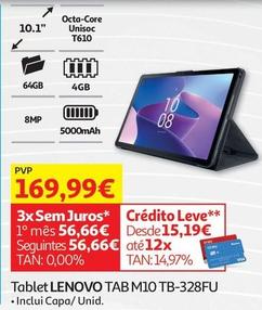 Oferta de Lenovo - Tablet Tab M10 TB-328FU por 169,99€ em Auchan