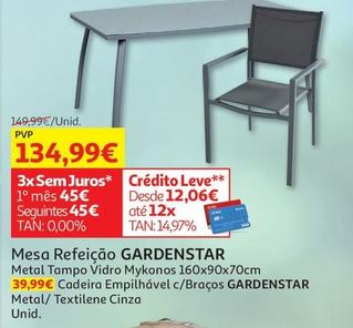 Oferta de Gardenstar - Mesa Refeição por 134,99€ em Auchan
