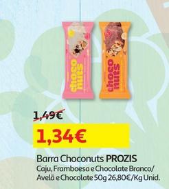 Oferta de Prozis - Barra Choconuts por 1,34€ em Auchan