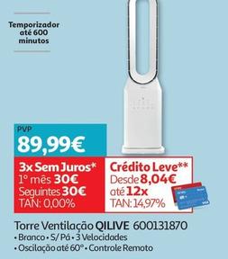 Oferta de Qilive - Torre Ventilacao 600131870 por 89,99€ em Auchan