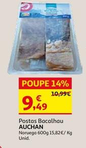 Oferta de Auchan - Postas Bacalhau  por 9,49€ em Auchan