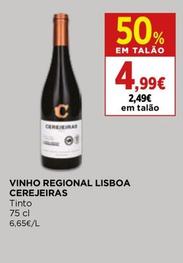 Oferta de Cerejeiras - Vinho Regional Lisboa por 2,49€ em El Corte Inglés