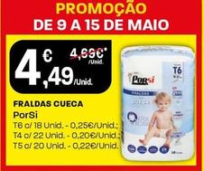 Oferta de Porsi - Fraldas Cueca por 4,49€ em Intermarché
