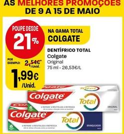 Oferta de Colgate - Dentifrico Total por 1,99€ em Intermarché