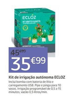 Oferta de Ecloz - Kit De Irrigaçao Autonoma por 35,99€ em Jardiland