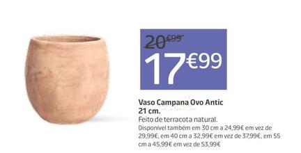 Oferta de Vaso Campana Ovo Antic 21 cm por 17,99€ em Jardiland