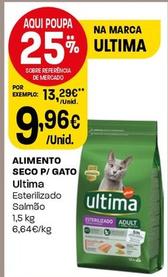 Oferta de Ultima - Alimento Seco P/Gato Ultima  por 9,96€ em Intermarché