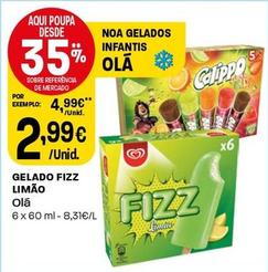 Oferta de Olá - Gelado Fizz Limão por 2,99€ em Intermarché