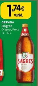 Oferta de Sagres - Cerveja  por 1,74€ em Intermarché