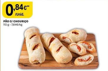 Oferta de Pão C/ Chourico por 0,84€ em Intermarché