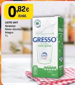 Oferta de Gresso - Leite UHT por 0,82€ em Intermarché