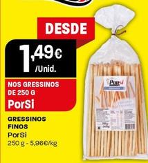 Oferta de Porsi - Gressinos Finos  por 1,49€ em Intermarché