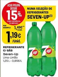 Oferta de Seven Up - Refrigerante C/ Gas por 1,19€ em Intermarché