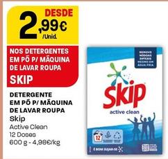 Oferta de Skip - Detergentes Em Po P/ Máquina De Lavar Roupa por 2,99€ em Intermarché