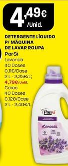 Oferta de Porsi - Detergente Liquido P/Maquina De Lavar Roupa  por 4,49€ em Intermarché