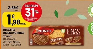 Oferta de Triunfo - Bolacha Digestive Finas por 1,98€ em Intermarché