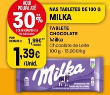 Oferta de Milka - Tablete Chocolate por 1,39€ em Intermarché