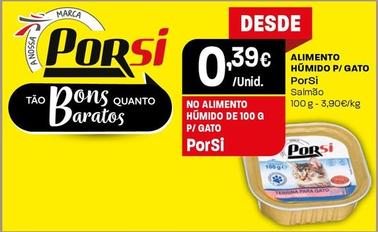 Oferta de Porsi - Alimento Humido P/gato por 0,39€ em Intermarché