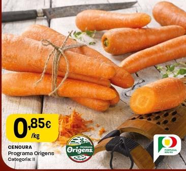 Oferta de Programa Origens - Cenoura por 0,85€ em Intermarché