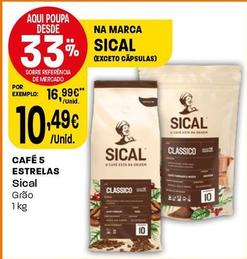 Oferta de Sical - Cafe 5 Estrelas  por 10,49€ em Intermarché
