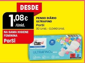 Oferta de Porsi - Penso Diário Ultrafino por 1,08€ em Intermarché