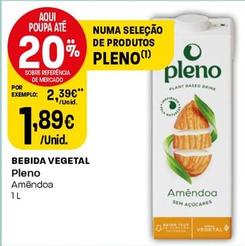 Oferta de Pleno - Bebida Vegetal  por 1,89€ em Intermarché
