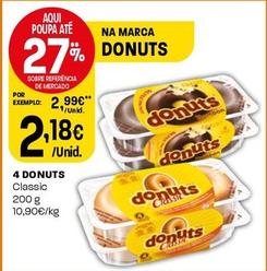 Oferta de Donuts - 4 Classic por 2,18€ em Intermarché
