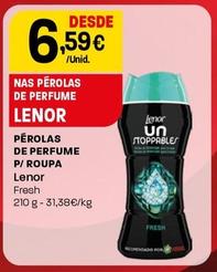 Oferta de Lenor - Pérolas De Perfume P/ Roupa por 6,59€ em Intermarché