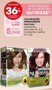 Oferta de Garnier - Nutrisse Coloração Permanente por 5,99€ em Intermarché