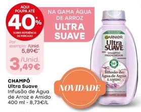 Oferta de Garnier - Champô Ultra Suave por 3,49€ em Intermarché