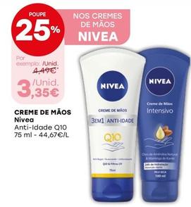 Oferta de Nivea - Creme De  Mãos por 3,35€ em Intermarché