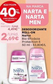 Oferta de Narta - Desodorizante Roll-on por 2,69€ em Intermarché