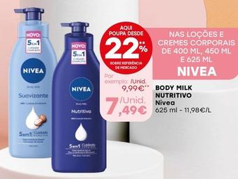 Oferta de Nivea - Body Milk Nutritivo por 7,49€ em Intermarché