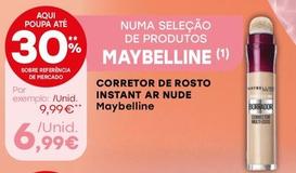 Oferta de Maybelline - Corretor De Rosto Instant Ar Nude por 6,99€ em Intermarché