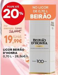 Oferta de Beirão - Licor D'Honra  por 19,99€ em Intermarché