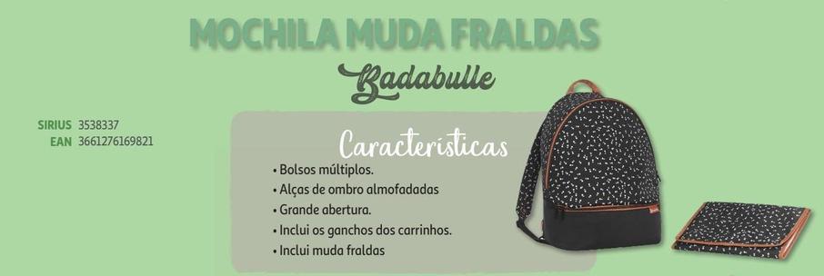 Oferta de MOCHILA MUDA FRALDAS BADABULLEem Auchan