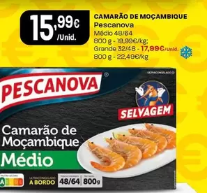 Oferta de Pescanova - Camarão De Moçambique por 15,99€ em Intermarché