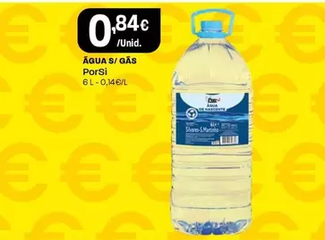 Oferta de Porsi - Água S/Gas por 0,84€ em Intermarché