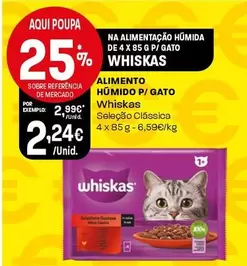 Oferta de Whiskas - Alimento Humido P/Gato por 2,24€ em Intermarché