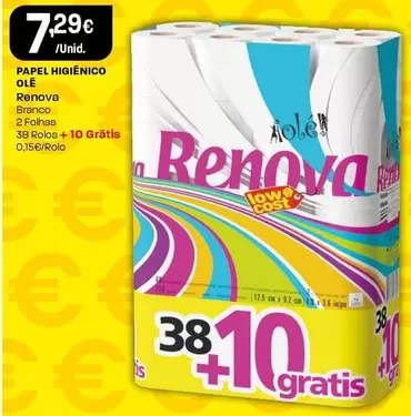 Oferta de Renova - Papel Higiénico Ole  por 7,29€ em Intermarché